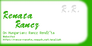 renata rancz business card